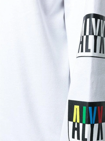 Shop Alyx 1017  9sm Logo Sleeve Hoody - White