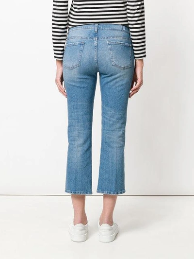 Shop 7 For All Mankind Cropped Flared Jeans In Blue