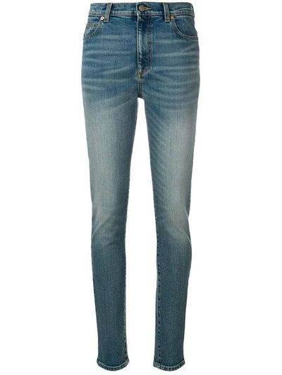 Shop Gucci Eng Anliegende Röhrenjeans In Blue