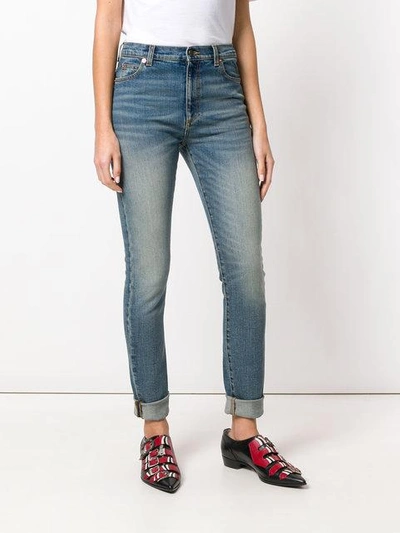 Shop Gucci Eng Anliegende Röhrenjeans In Blue