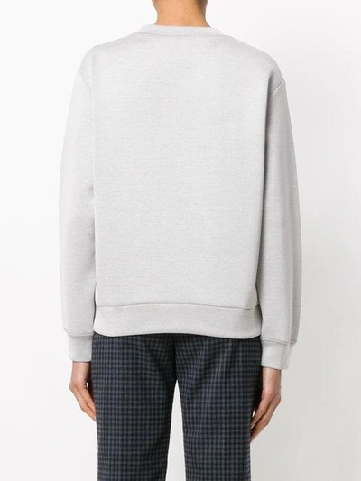 Shop Prada Face Motif Sweatshirt - Grey