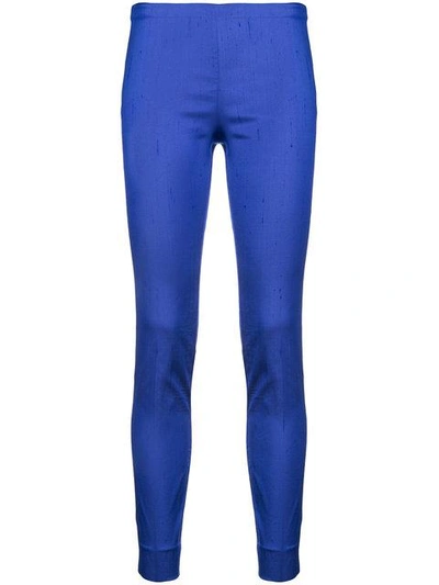 Shop P.a.r.o.s.h Slim Fit Trousers In Blue