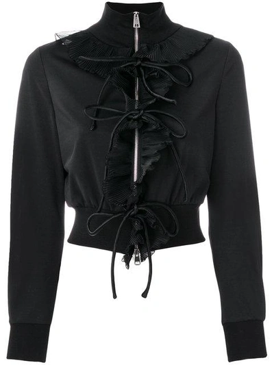 Shop Brognano Zipped Fitted Jacket - Black