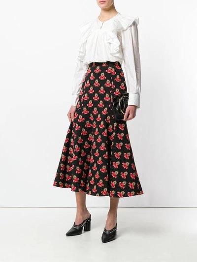 Shop Temperley London Jupiter Midi Skirt - Black