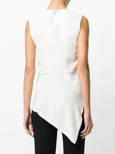 Shop Victoria Beckham Asymmetric Hem Blouse - White