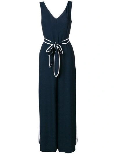 Shop Diane Von Furstenberg Dvf  Tie Waist Maxi Dress - Blue