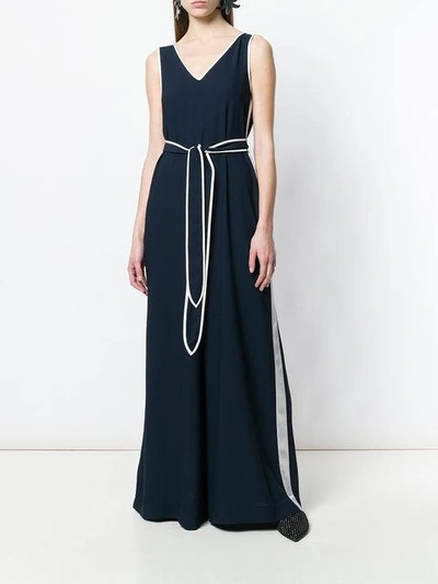 Shop Diane Von Furstenberg Dvf  Tie Waist Maxi Dress - Blue