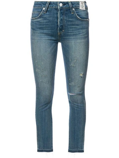 Shop Amo Cropped Skinny Jeans - Blue