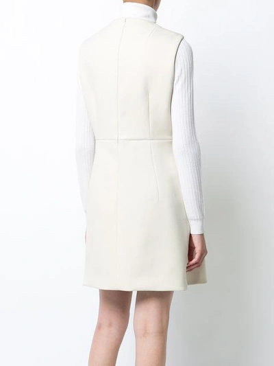 Shop Delpozo Crossover O-ring Dress In 629 White