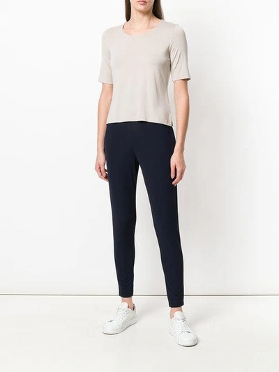 Le Tricot Perugia Basic T-shirt In Neutrals