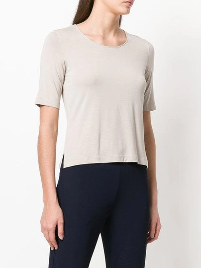 Le Tricot Perugia Basic T-shirt In Neutrals