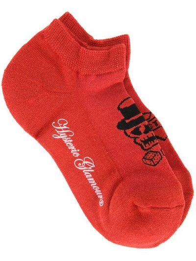 Shop Hysteric Glamour Printed Socks In Red