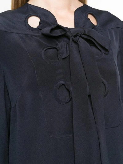 Shop Derek Lam Sarah Lace-up Blouse In Black