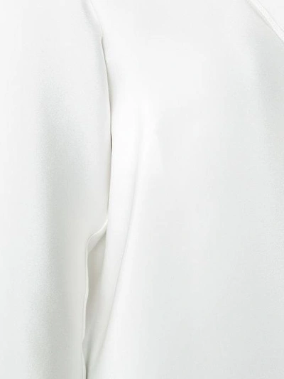 Peter Cohen Seidenbluse Mit Volants In White