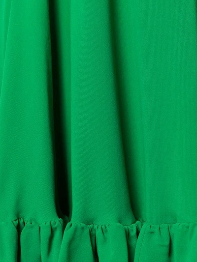 Shop Msgm Frill Hem Skirt In Green