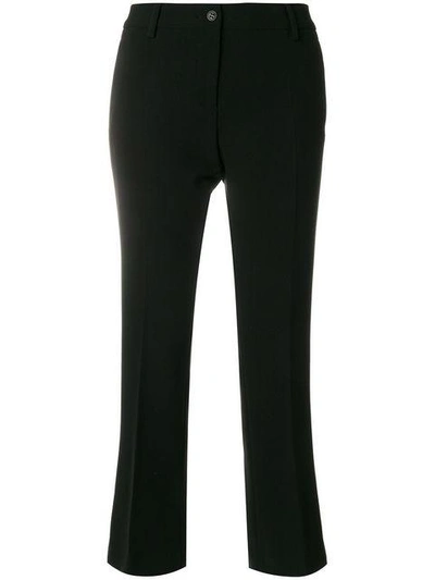 Shop Alberto Biani Fit And Flare Trousers In 90 Black