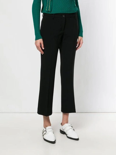 Shop Alberto Biani Fit And Flare Trousers In 90 Black