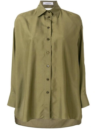 Shop Valentino Cut-out Shirt - Green