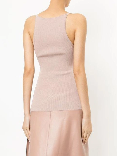 Shop Dion Lee Fitted Fine Knit Rib Tank