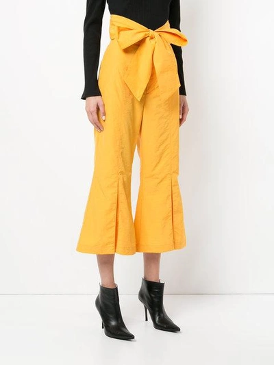 Shop Gvgv Wide Belt Cropped Trousers