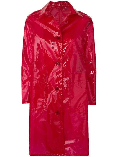 Shop Aspesi Gelée Raincoat In Red