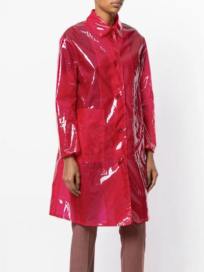 Shop Aspesi Gelée Raincoat In Red
