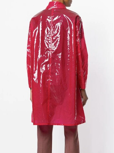 Shop Aspesi Gelée Raincoat In Red