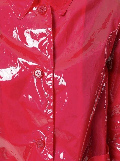 Shop Aspesi Gelée Raincoat In Red