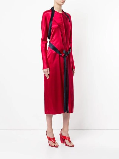 Shop Dion Lee Nautical Knot Long Sleeve Dress - Red