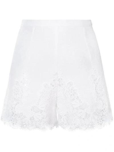 high-waisted lace shorts