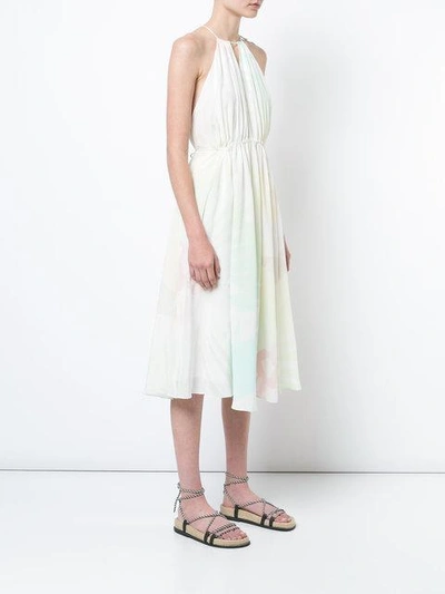 Shop Osklen Flared Midi Dress - White