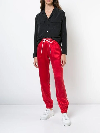 Shop Amiri Side-stripe Track Pants - Red