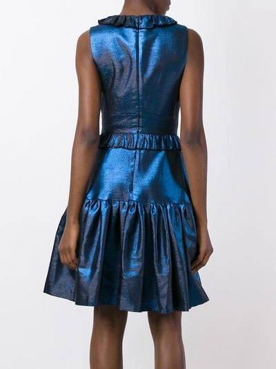 Shop Maria Lucia Hohan Ruffled Flare Dress In Blue