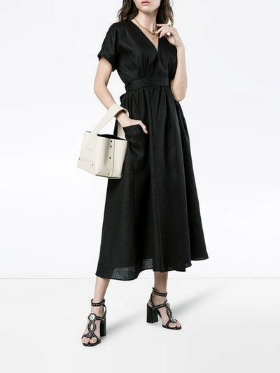 Shop Mara Hoffman Ingrid Wrap Midi Dress - Black