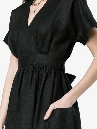 Shop Mara Hoffman Ingrid Wrap Midi Dress - Black