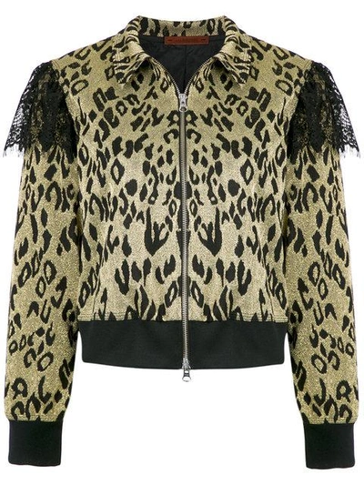 Shop À La Garçonne Leopard Glitter Jacket In Neutrals