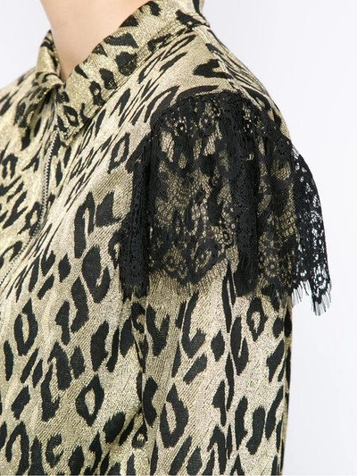 Shop À La Garçonne Leopard Glitter Jacket In Neutrals