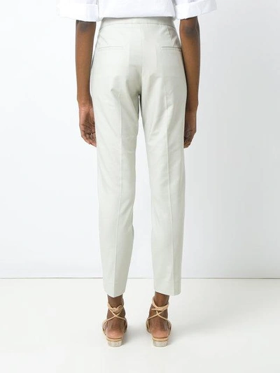 Shop Andrea Marques Straight Cropped Trousers - Neutrals