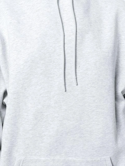Shop Balenciaga Logo Hood Hoodie In Grey