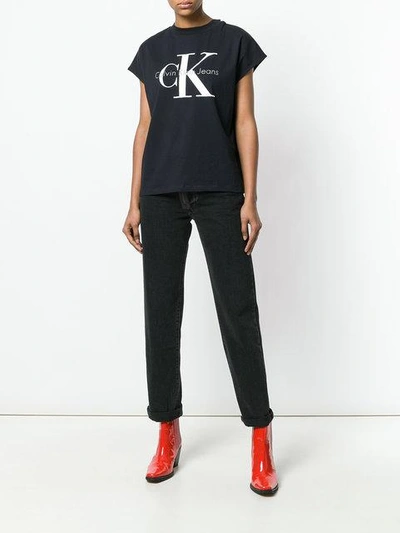Shop Calvin Klein Jeans Est.1978 Calvin Klein Jeans Logo T-shirt - Black