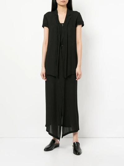 Shop Yohji Yamamoto Vintage Sheer Skirt Suit - Black