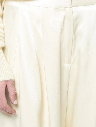 Shop Adam Lippes Pleated Front Trousers In Neutrals