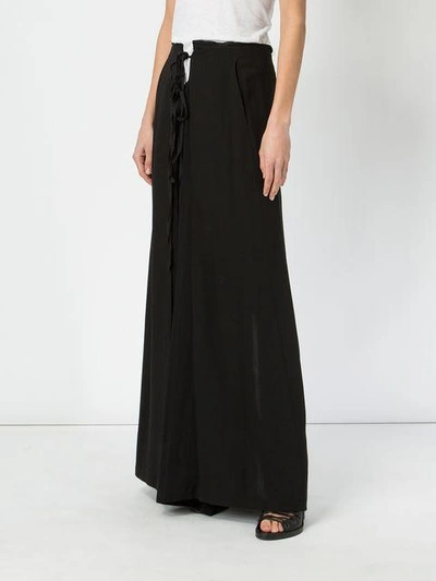 Shop Ann Demeulemeester Full Flared Skirt - Black