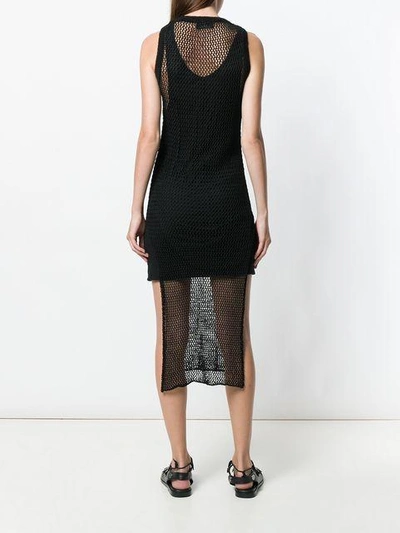 Shop Lost & Found Ria Dunn Open Knit Tank Dress - Black
