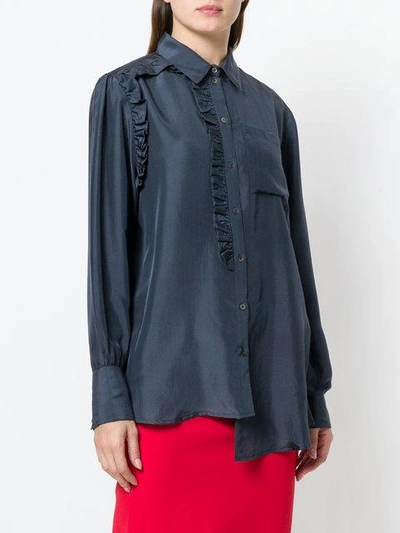 Shop Frenken Asymmetric Shirt - Blue