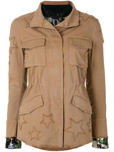 Shop Bazar Deluxe Layered Cargo And Bomber Jacket In Neutrals