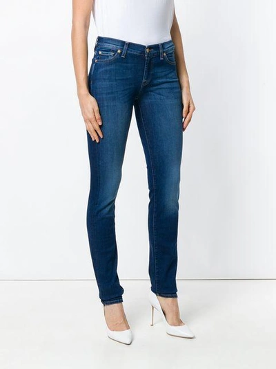Shop 7 For All Mankind Faded Skinny Jeans - Blue