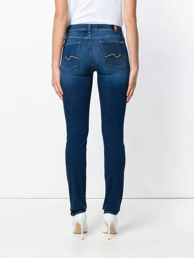 Shop 7 For All Mankind Faded Skinny Jeans - Blue