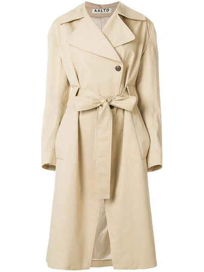 Shop Aalto Belted Trench Coat - Neutrals