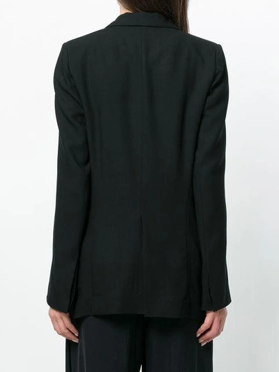 Shop Ann Demeulemeester Tie Waist Blazer - Black